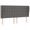vidaXL Uzglavlje s u&scaron;ima sivo 183x23x118/128 cm od umjetne kože