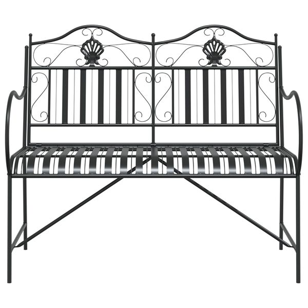 vidaXL Vanjske klupe Crna 104 x 54 x 93cm Čelik