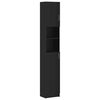 vidaXL Kupaonski ormarić crni 32 x 25,5 x 190 od konstruiranog drva