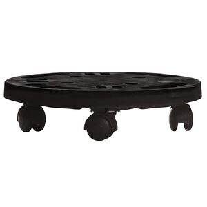 vidaXL Kolica za biljke s kotačima promjer 30 cm crna 170 kg