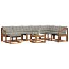 vidaXL Set vanjskih sofa s jastukom 9 pcs Prirodna i svijetlo siva