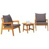 vidaXL Bistro set 3 pcs Smeđa 59.5 x 65 x 72 cm Čvrsto drvo akacije