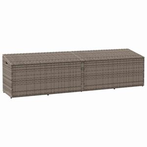 vidaXL Vrtna kutija za pohranu siva 220x50x58 cm poli ratan