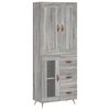 vidaXL Visoka komoda siva sonome 69,5x34x180 cm od konstruiranog drva