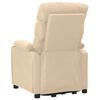vidaXL Masažna fotelja na podizanje od tkanine krem