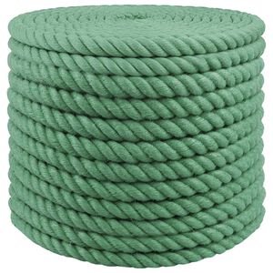 vidaXL Uže od jute 20 mm Zelena 100% Juta Tossa