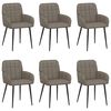 vidaXL Trpezarijske stolice 6 pcs Umjetna koža Siva 57 x 50 x 85 cm
