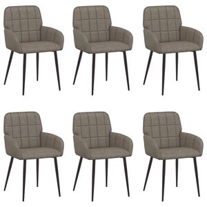 vidaXL Trpezarijske stolice 6 pcs Umjetna koža Siva 57 x 50 x 85 cm
