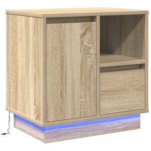 vidaXL Noćni ormar Sonoma hrast 50 x 34,5 x 50 cm. Konstruirano drvo