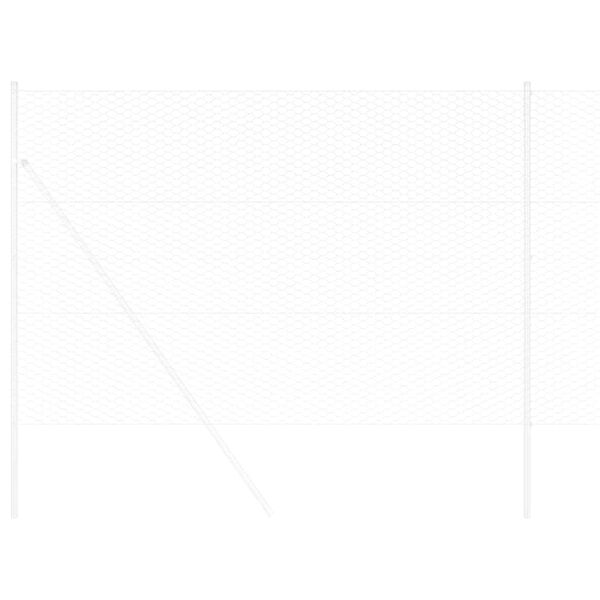 vidaXL Heksagonalna ograda Srebrno 1,5 x 10 m Pocinčani čelik