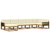 vidaXL Set vanjskih sofa s jastukom 7 pcs Prirodna i krem