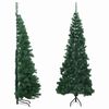 vidaXL Kutno umjetno božićno drvce zeleno 180 cm PVC
