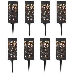 vidaXL Solarna svjetla za vanjsku upotrebu s tlo&scaron;cem 8 kom. 29 cm PP