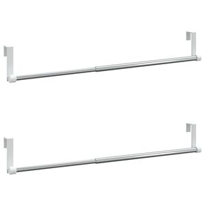 vidaXL Karni&scaron;e 2 kom bijelo-srebrne 40 - 60 cm aluminijske