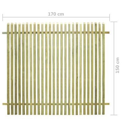 vidaXL Vrtna ograda od impregnirane borovine 170 x 150 cm