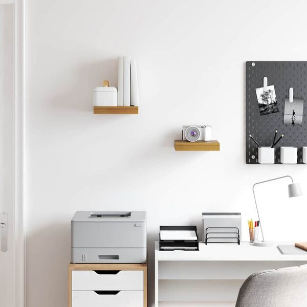 vidaXL Polica na zidu 2 pcs Bež 23 x 23,5 x 4 cm Konstruirano drvo