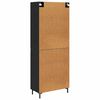 vidaXL Highboard 2 pcs Crni hrast Konstruirano drvo