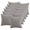 vidaXL Presvlaka za jastuk 12 pcs HEERLEN Svjetlosiva 40 x 40 cm Kord
