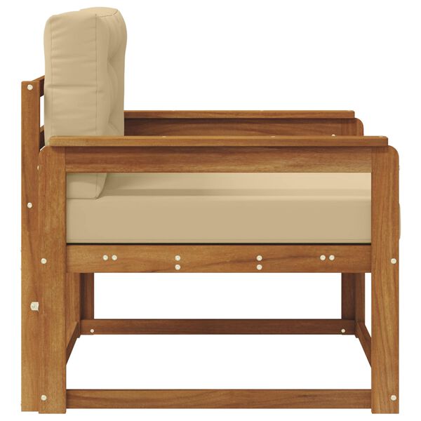 vidaXL Srednja sofa za van Čvrsto drvo akacije Prirodna