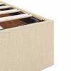 vidaXL Otomanski krevet s madracem krem 140x200 cm tkanine