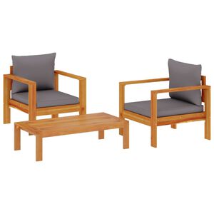 vidaXL 3-dijelna set vrtnih sofa s jastucima masivno bagremovo drvo