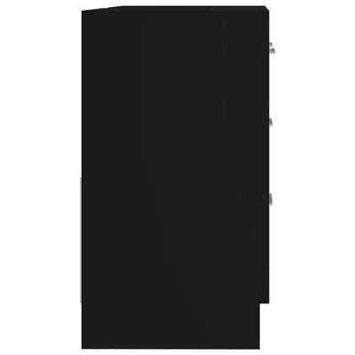 vidaXL Ormarić za umivaonik crni 63 x 30 x 54 cm od iverice