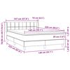 vidaXL Box Spring krevet s madracem tamno sivi 140x220 cm samt