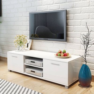 vidaXL TV ormarić bijeli visokog sjaja 120 x 40,5 x 35 cm