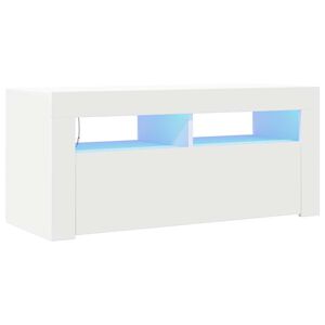 vidaXL TV ormarić s LED svjetlima bijeli 90 x 35 x 40 cm