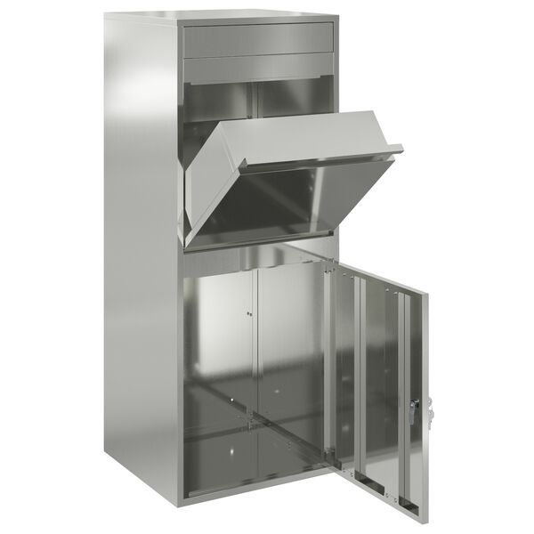 vidaXL Sandučić za pakete Crna 41 x 38 x 103 cm Cinkani čelik