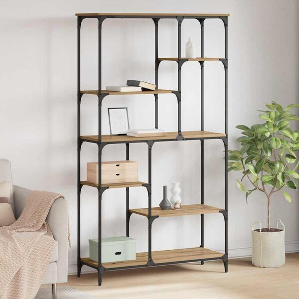 vidaXL Polica Umjetnički hrast 99 x 35,5 x 176 cm Konstruirano drvo