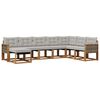 vidaXL Set vanjskih sofa s jastukom 8 pcs Prirodna i Svjetlosiva