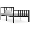 vidaXL Okvir za krevet crni metalni 100 x 200 cm