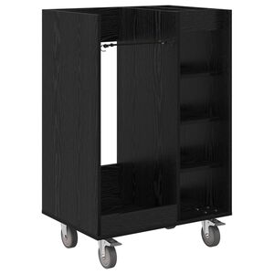 vidaXL Golf ormar s kotačem Jednobojno Crni hrast 65 x 45 x 98 cm