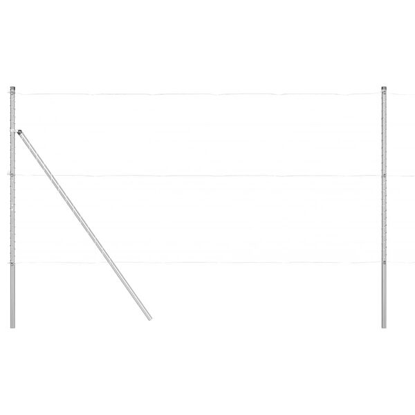 vidaXL Stup za ogradu Ostalo 52 pcs Siva 3,2 x 3,2 x 210 cm Čelik