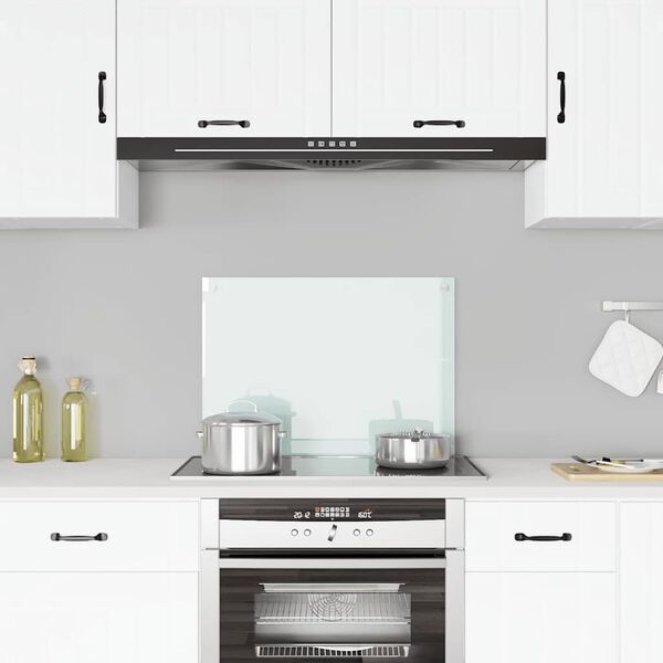 vidaXL Kuhinjska za&scaron;tita od prskanja mliječna 70 x 50 cm kaljeno staklo