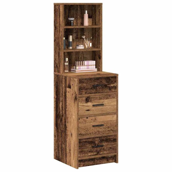 vidaXL Highboard Staro drvo 40 x 41 x 135 cm Konstruirano drvo