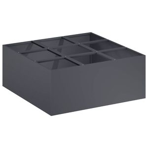 vidaXL Vrtna saksija Antracit 100 x 100 x 20 cm Čelična vrata