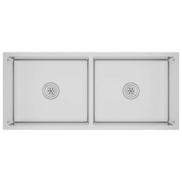 vidaXL Ručno rađeni kuhinjski sudoper od nehrđajućeg čelika