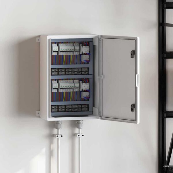 vidaXL Upravljački ormar Siva 47 x 20 x 60 cm ABS plastika