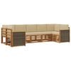 vidaXL Set vanjskih sofa 6 kom. Prirodna