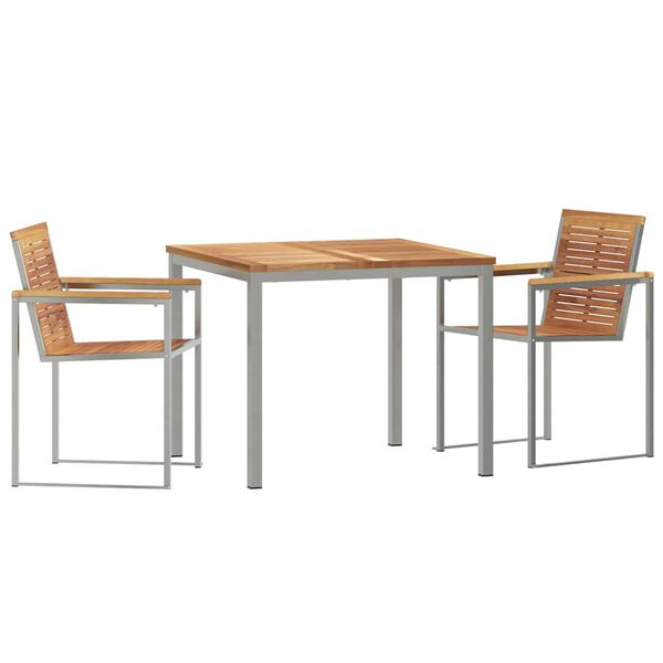 vidaXL Setzablagovanjeuvrtu 3 pcs Čvrsta teak drvo