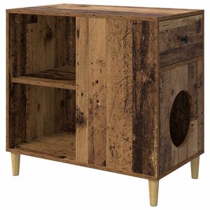 vidaXL Mačja Kuća Staro drvo 72 x 42,5 x 70 cm Konstruirano drvo