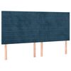 vidaXL Uzglavlje tamnoplavo 160x5x118/128 cm bar&scaron;unasto