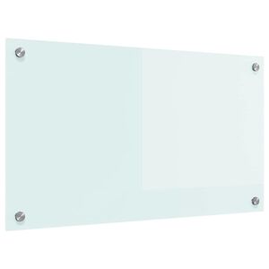 vidaXL Kuhinjski zaštita Bijelo 70 x 40 cm Staklo otporno na udarce