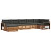 vidaXL Set vanjskih sofa 7 kom. Prirodna i antracit