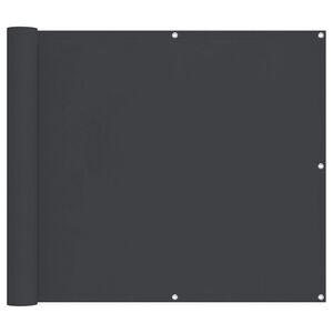 vidaXL Balcony ekran Crna 100 x 500 cm Oxford tkanina