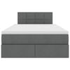 vidaXL Krevet s prostorom za pohranu s LED-om Tamno siva 120 x 190 cm