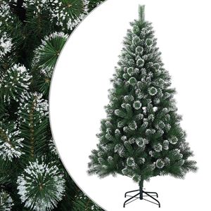 vidaXL Umjetno božićno drvce 120 cm PVC i metal Zelena