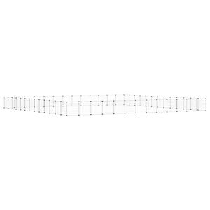 vidaXL Kavez za ljubimce s 52 panela i vratima crni 455 x 455 x 35 cm čelični